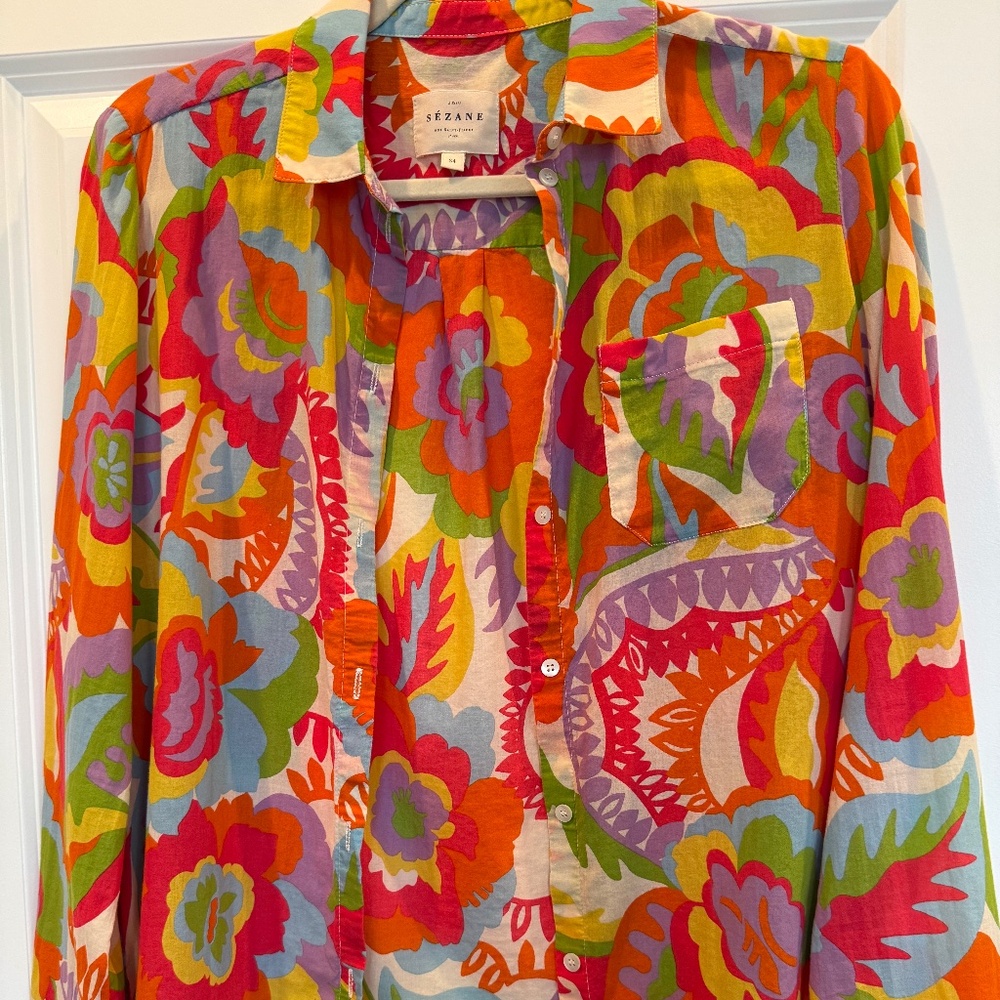 Sezane Tomboy Shirt Seventies - Size 34